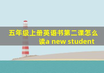 五年级上册英语书第二课怎么读a new student